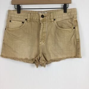 Free People High Waist Denim Cutoff Short, 30